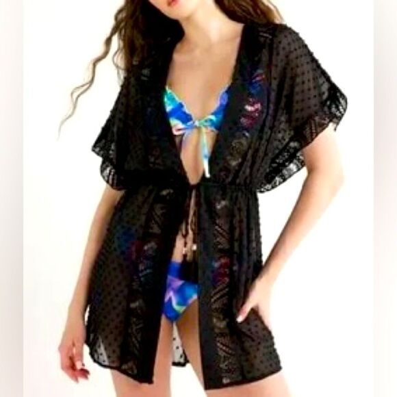 🛍️No Boundaries Juniors  Super Cute Tie Front Cover Up Size : S ,XS & Large💥 - Picture 1 of 11